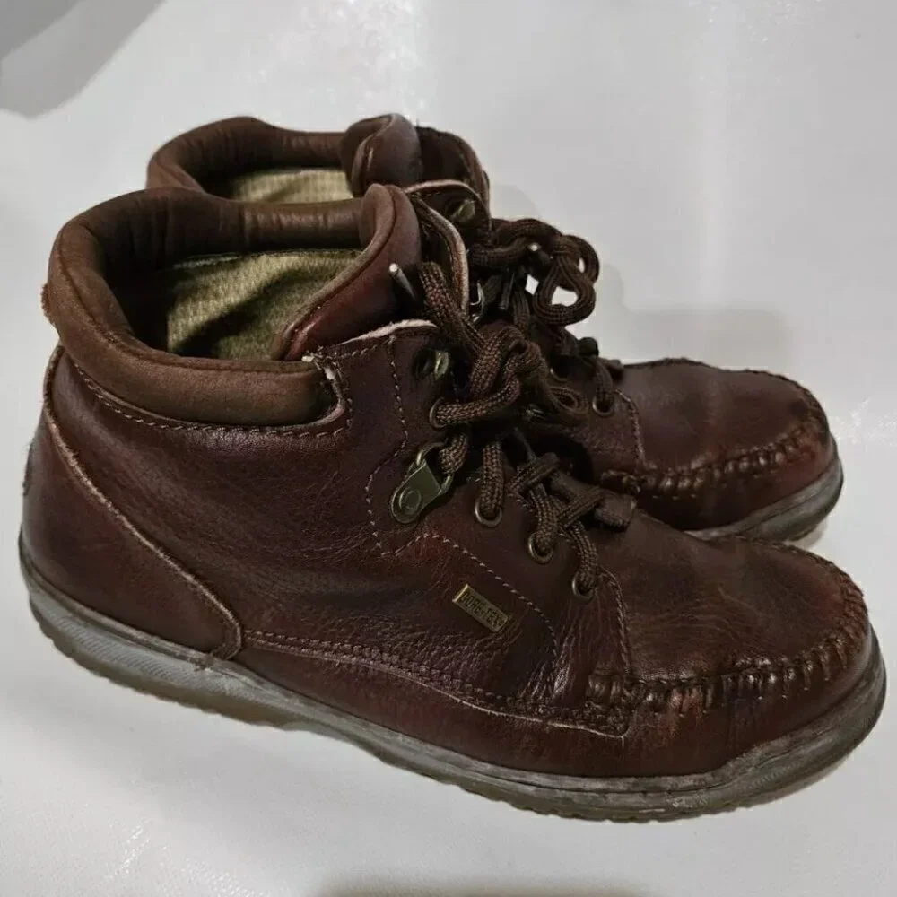 Rocky Boots Men's 8 Medium Brown Leather Hiking Camping Gore Tex Made In Usa